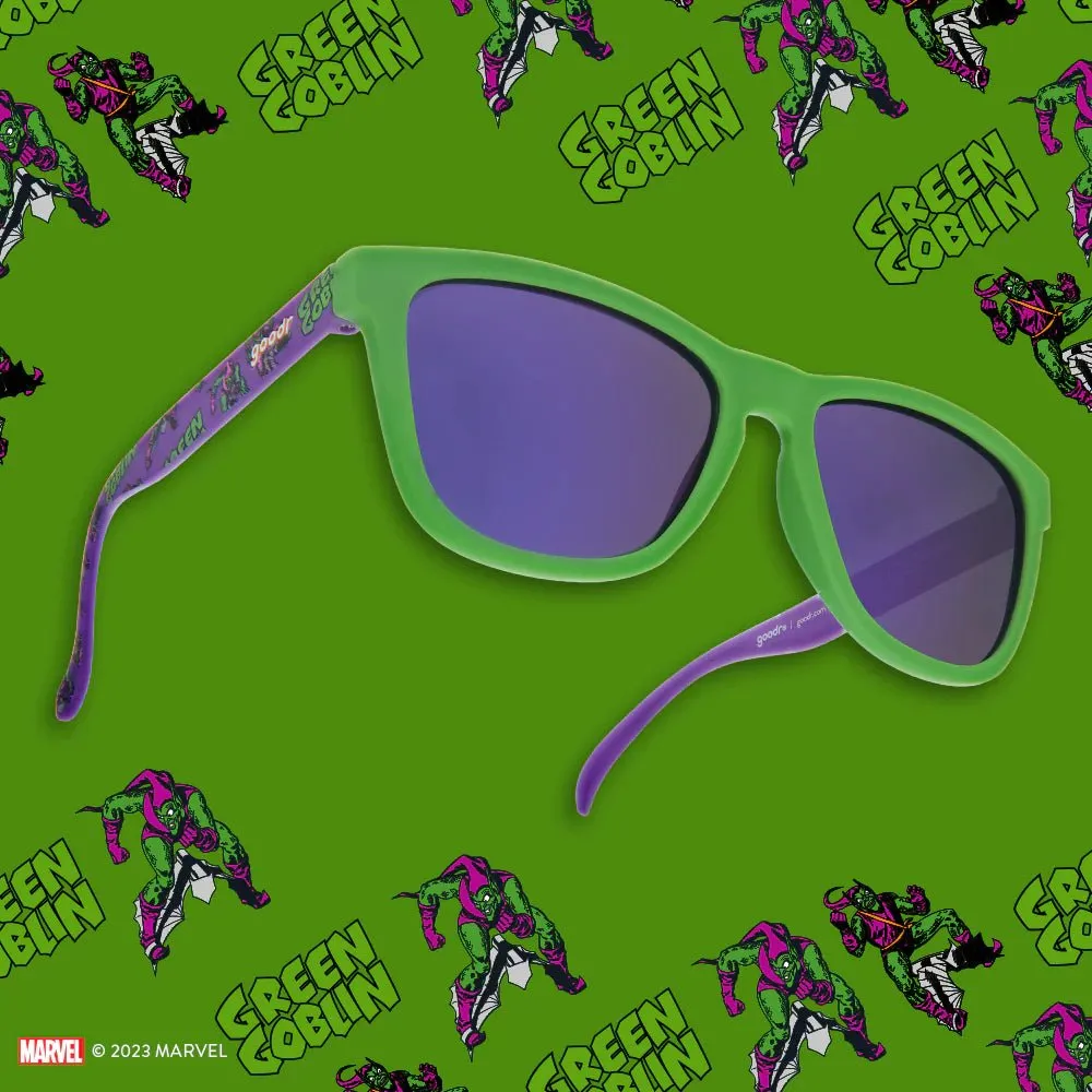 goodr OG Polarized Sunglasses MARVEL VILLAINS - Green Goblin Goggles