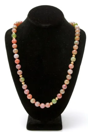 Hardstone & Gold-Tone Beads Necklace