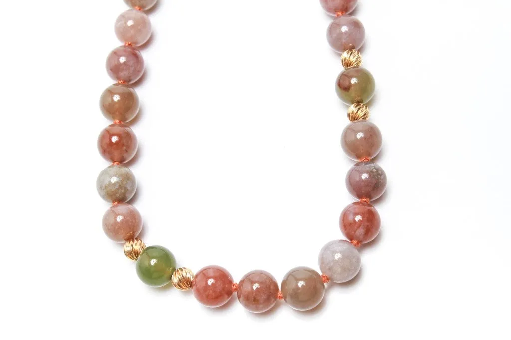 Hardstone & Gold-Tone Beads Necklace