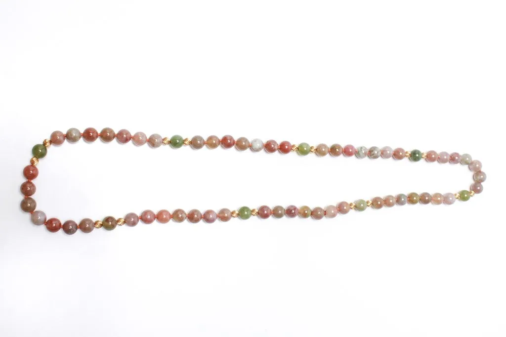 Hardstone & Gold-Tone Beads Necklace