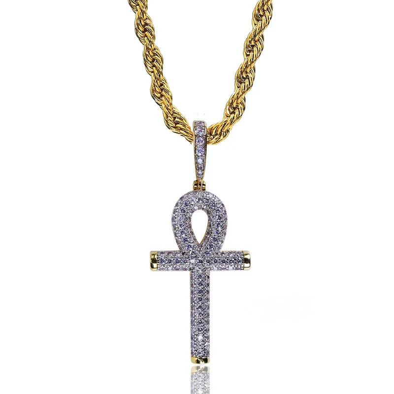 Iced Out Ankh Pendant