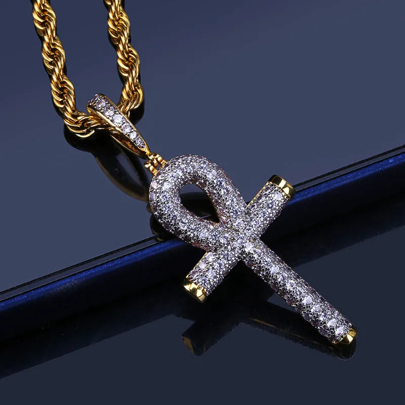 Iced Out Ankh Pendant