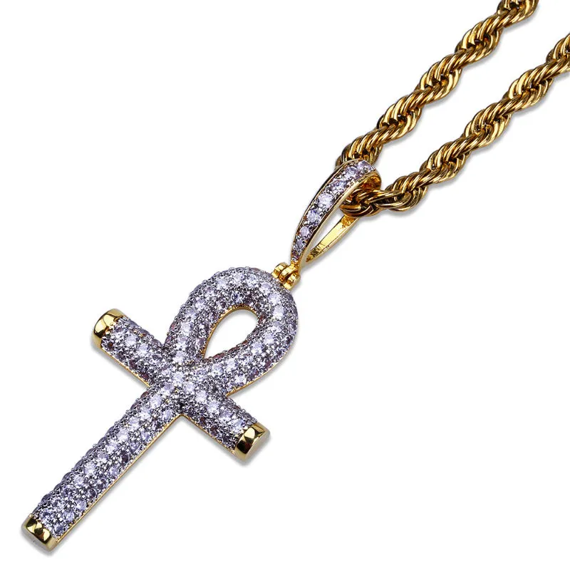 Iced Out Ankh Pendant