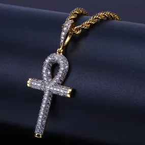 Iced Out Ankh Pendant