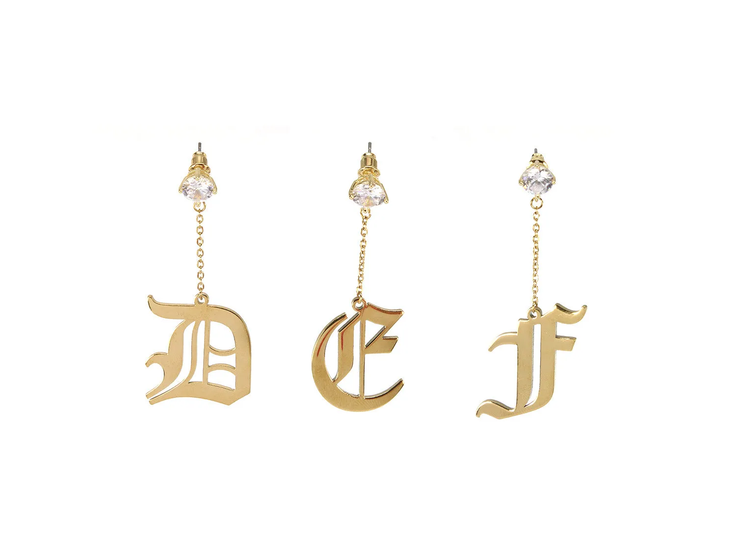 Initial Drop Earrings