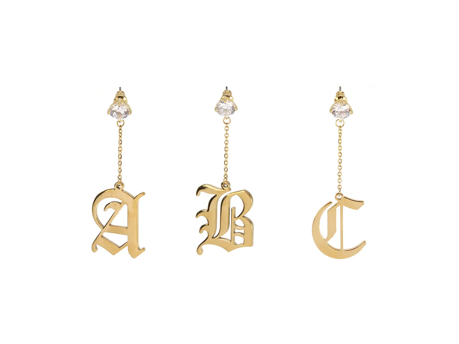 Initial Drop Earrings