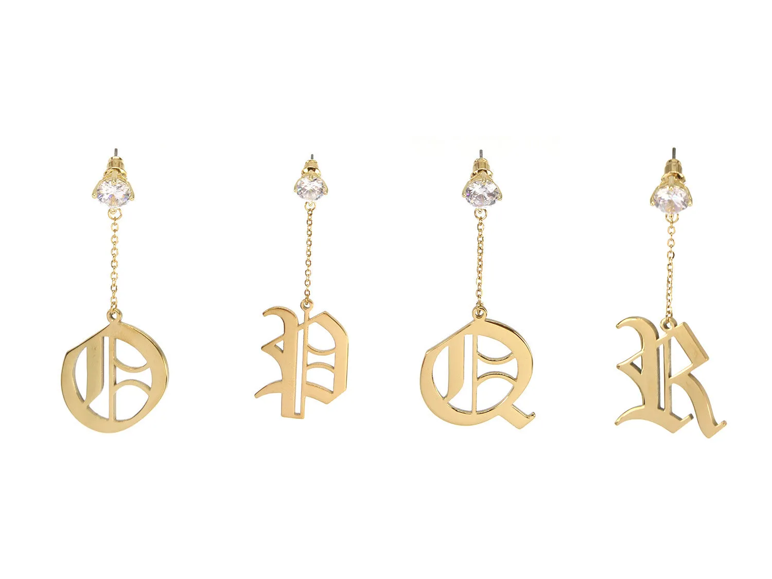 Initial Drop Earrings