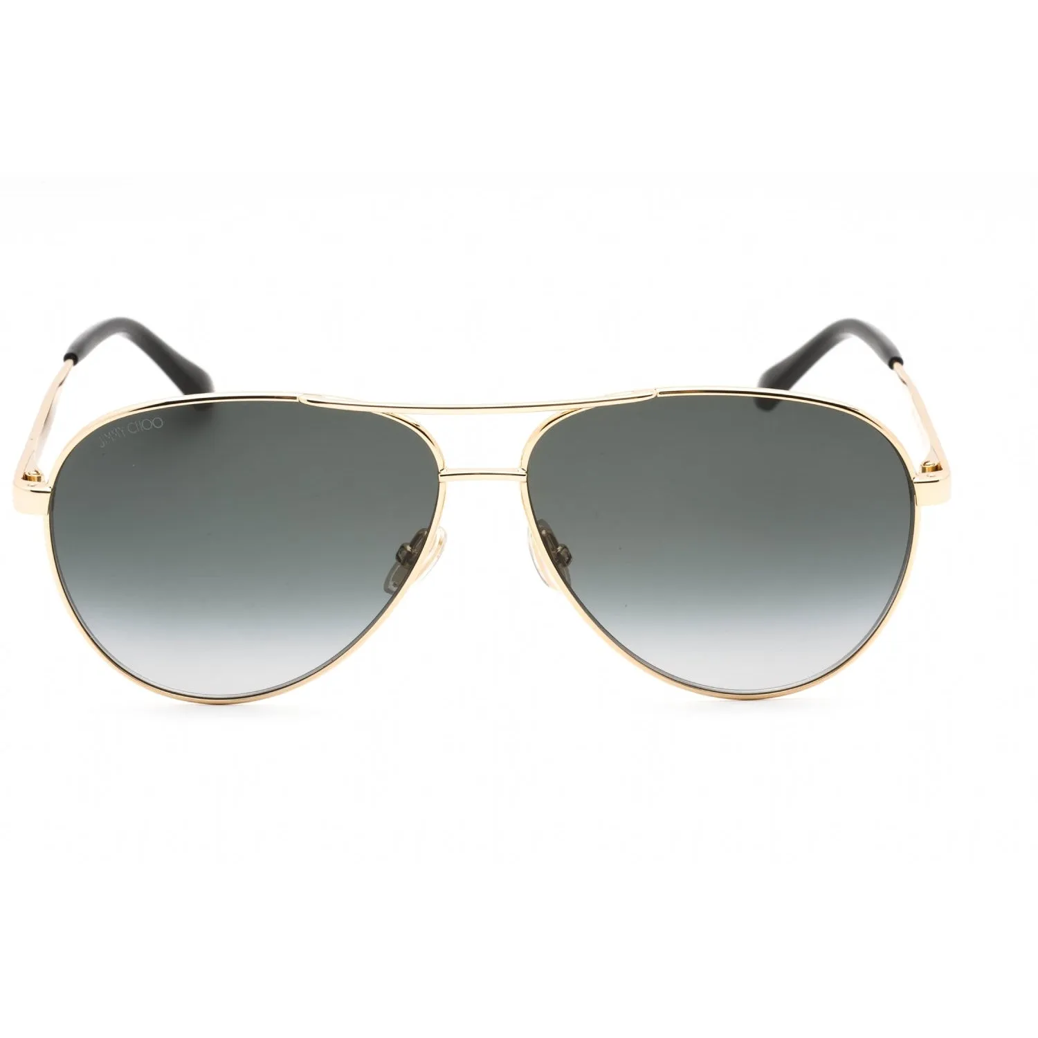 Jimmy Choo JIMENA/S Sunglasses Black Gold / Grey Shaded Women's