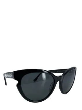 Judith Leiber Virtuoso Jet Sunglasses