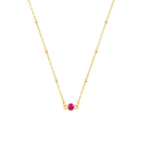 JULY BIRTHSTONE NECKLACE GOLD