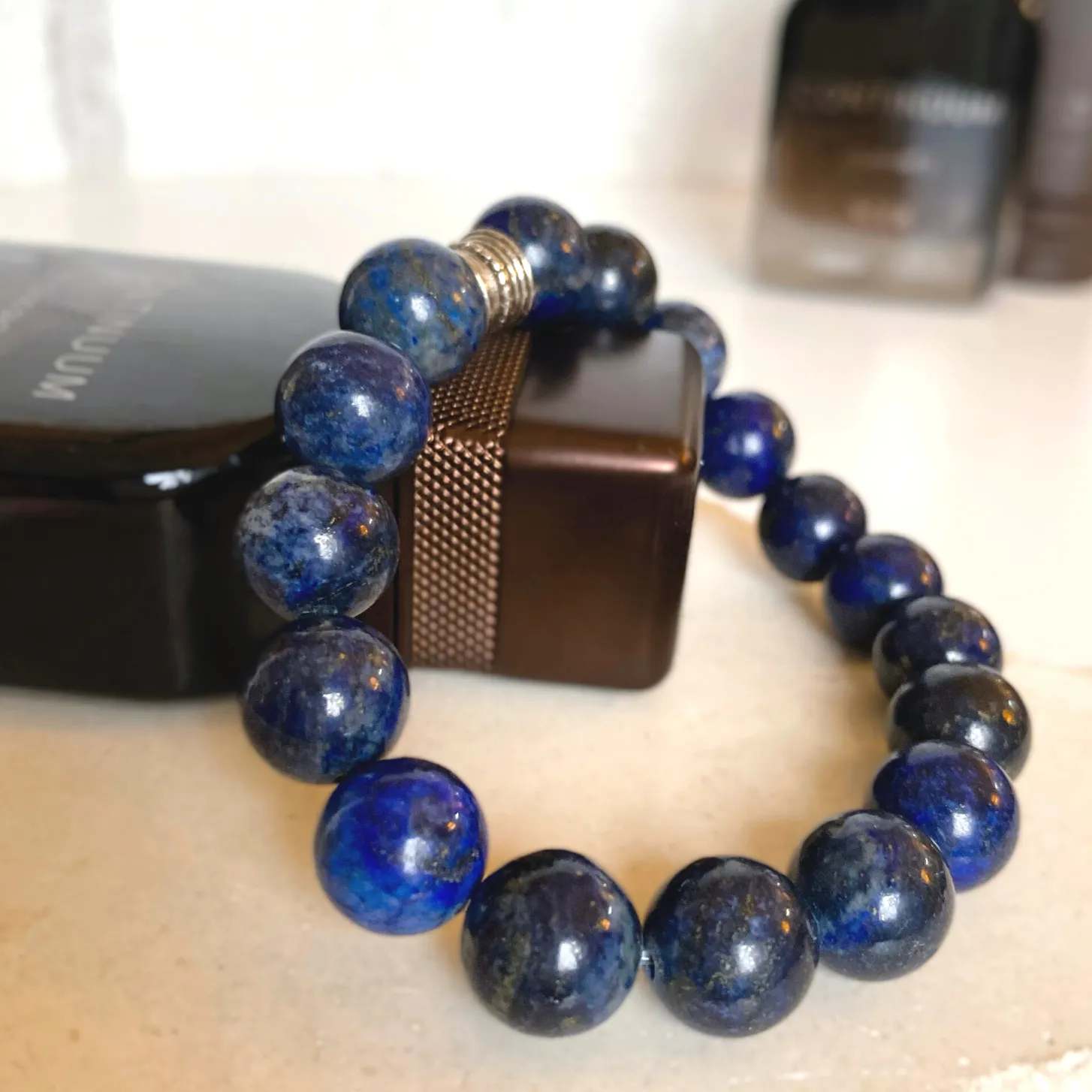 Lapis Gemstone Mens Bracelet