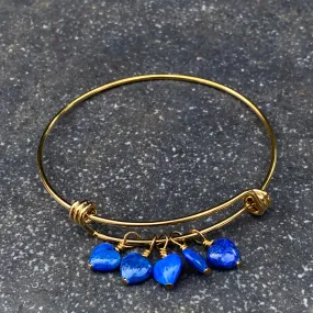 Lapis Lazuli Heart Bangle