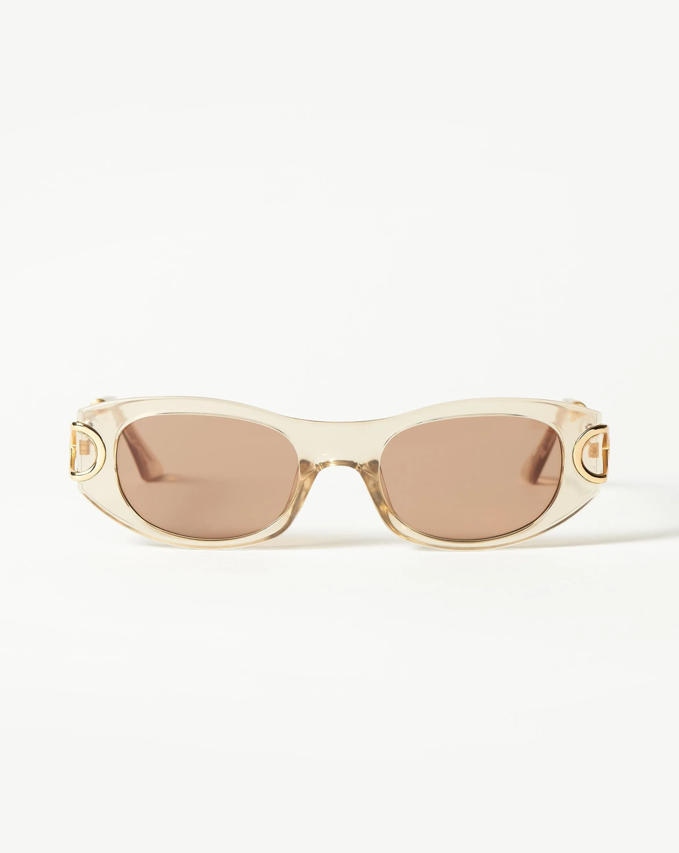 Le Specs Hydrus Link Oval Sunglasses | Fawn