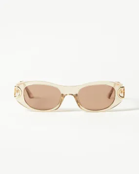 Le Specs Hydrus Link Oval Sunglasses | Fawn