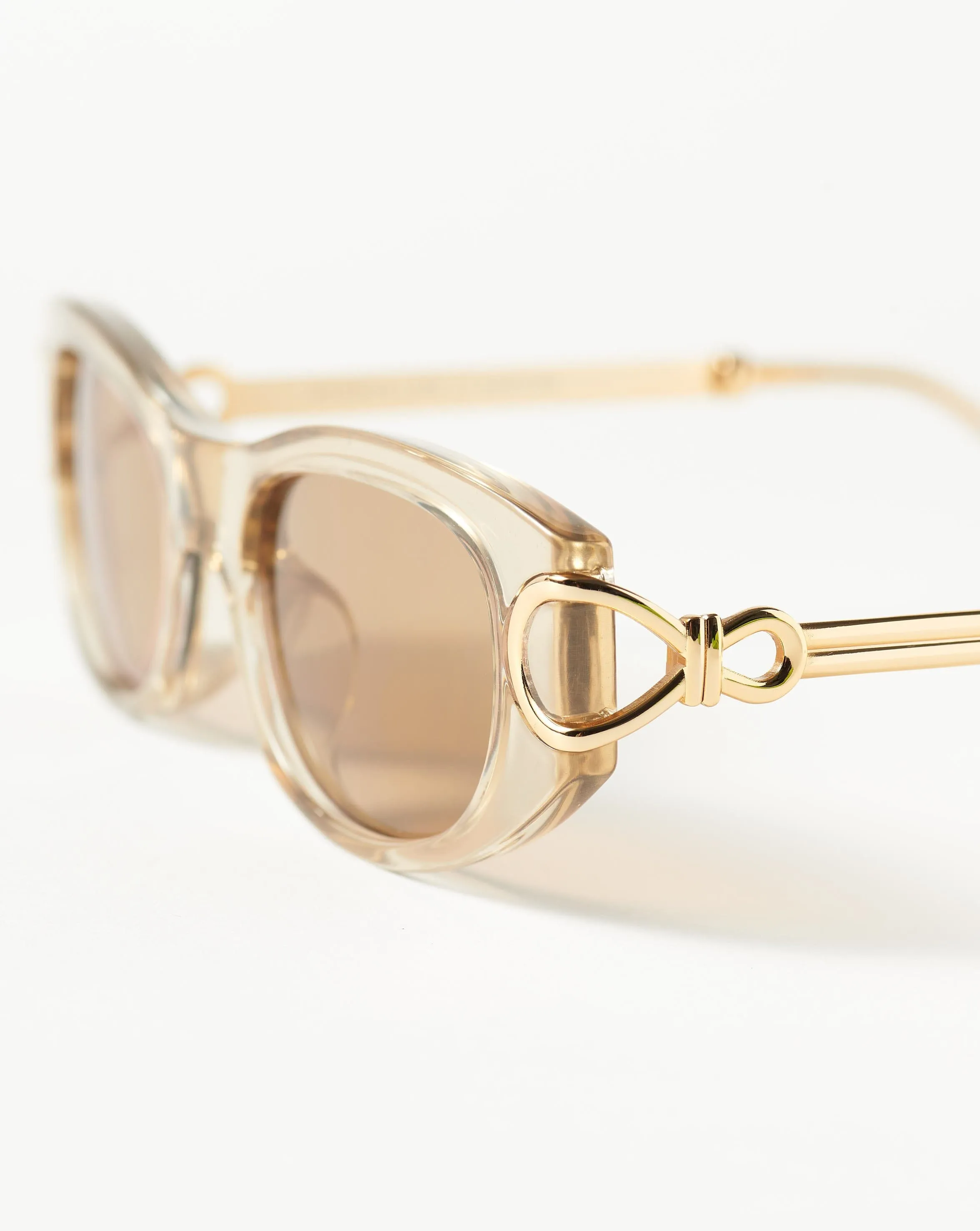 Le Specs Hydrus Link Oval Sunglasses | Fawn