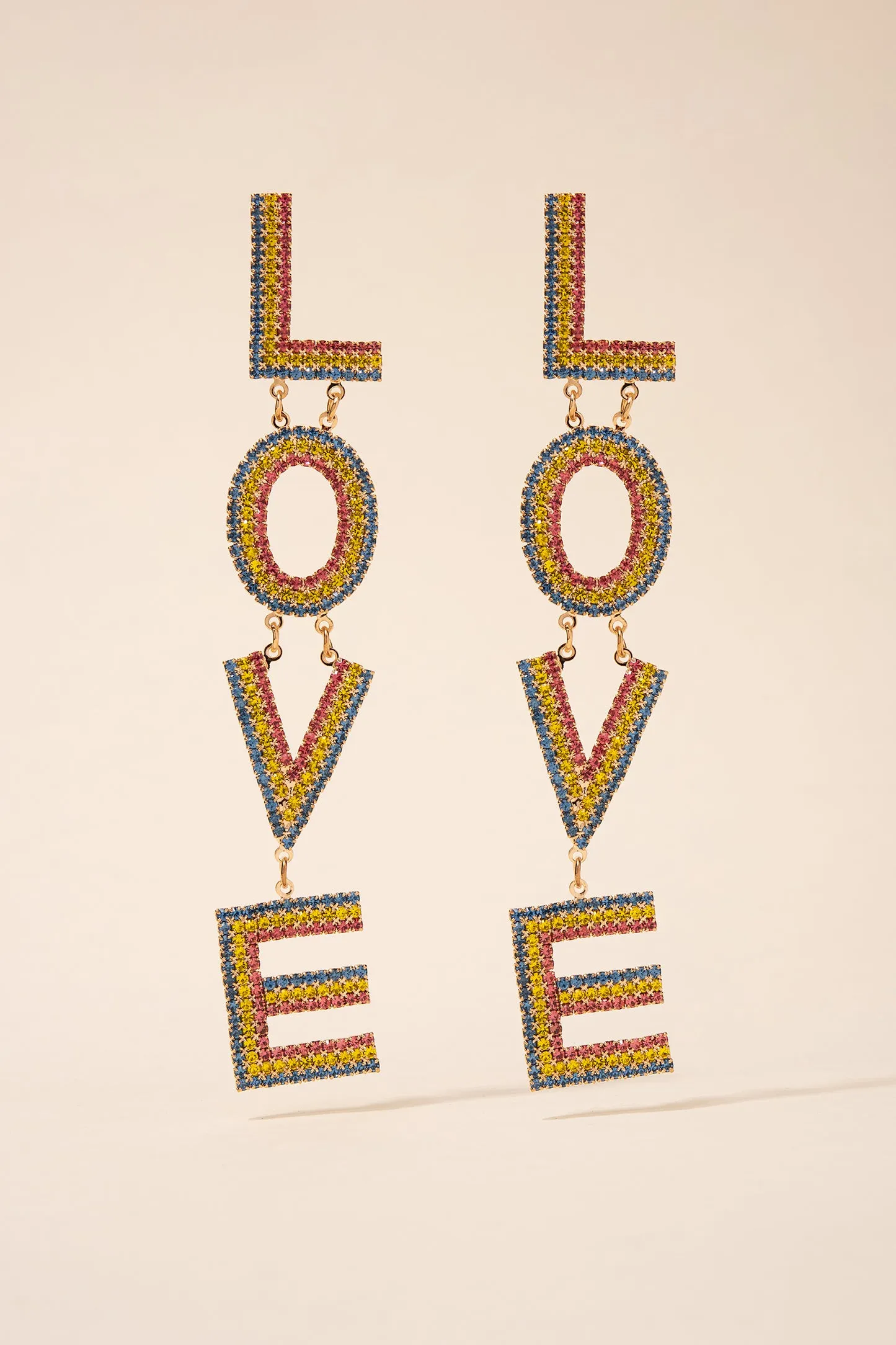 Lulu's Love Rhinestone Earrings