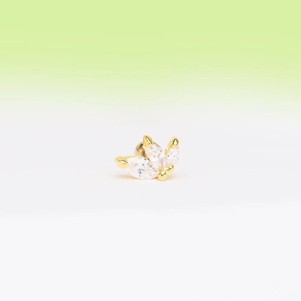 Marquise Gemstone Stud