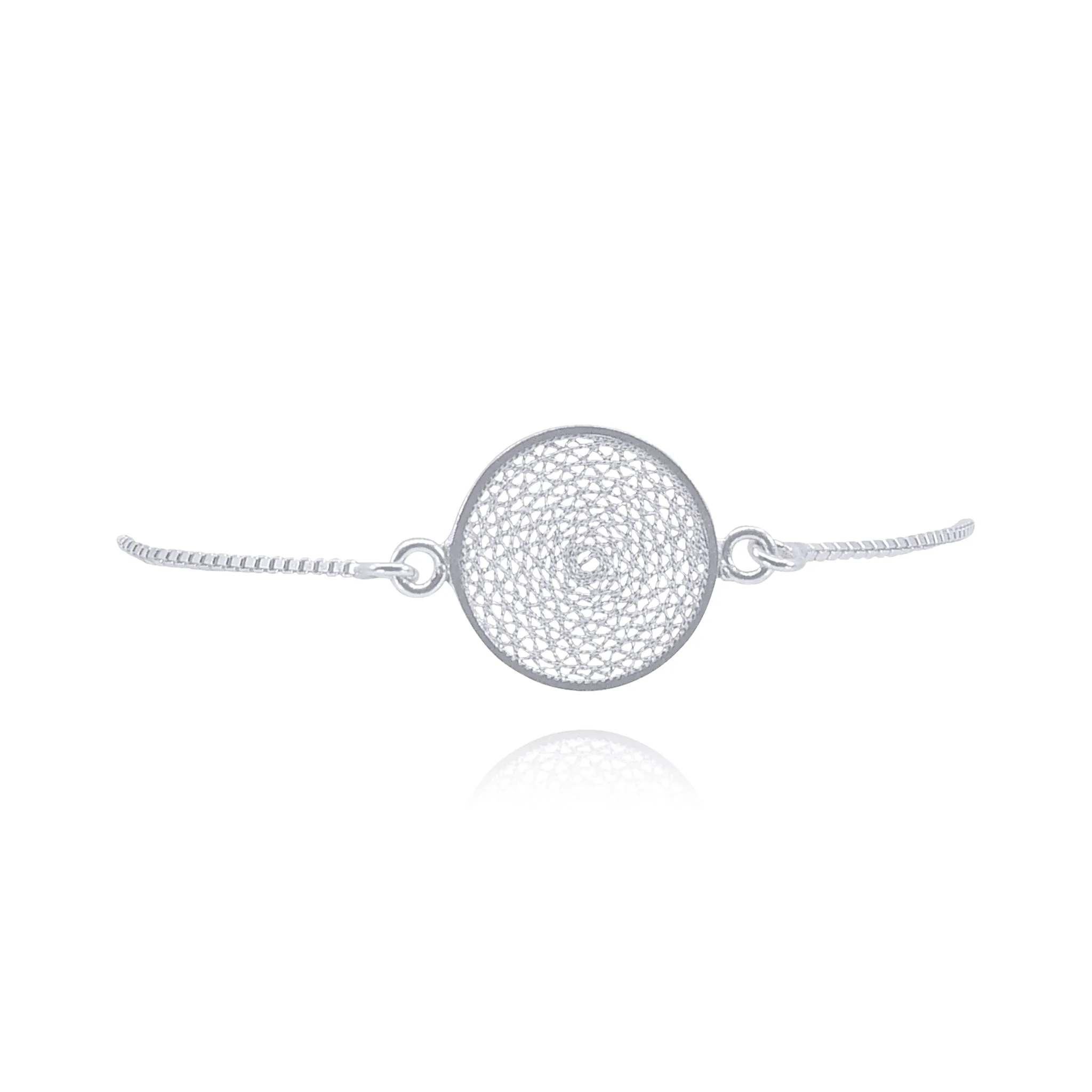 MELI SILVER SMALL ADJUSTABLE BRACELET FILIGREE