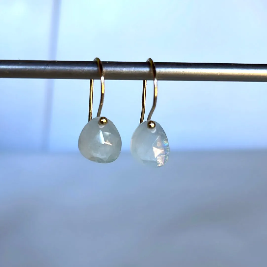 Mini aquamarine earrings