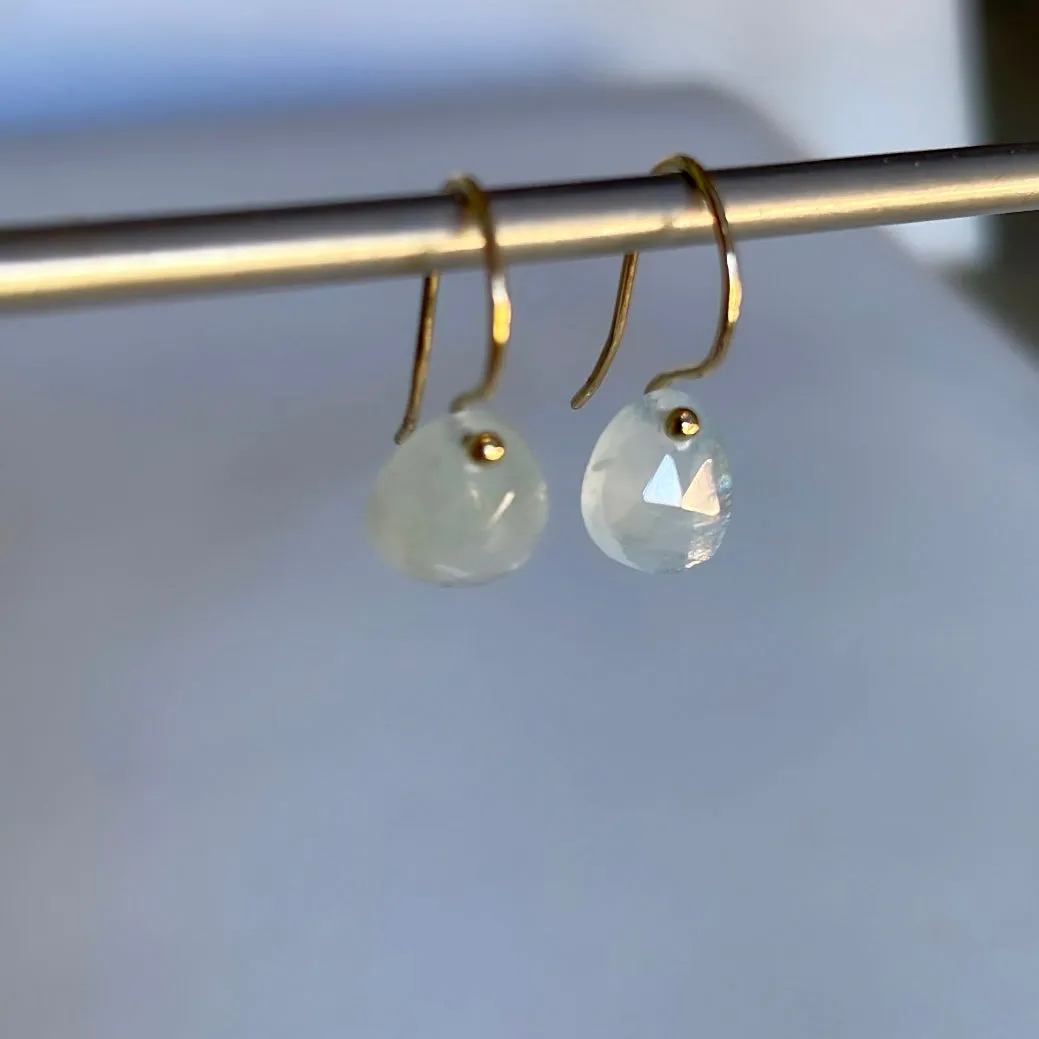 Mini aquamarine earrings