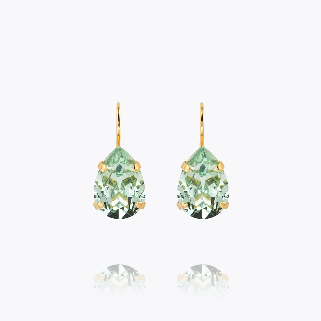 Mini Drop Clasp Earrings / Chrysolite