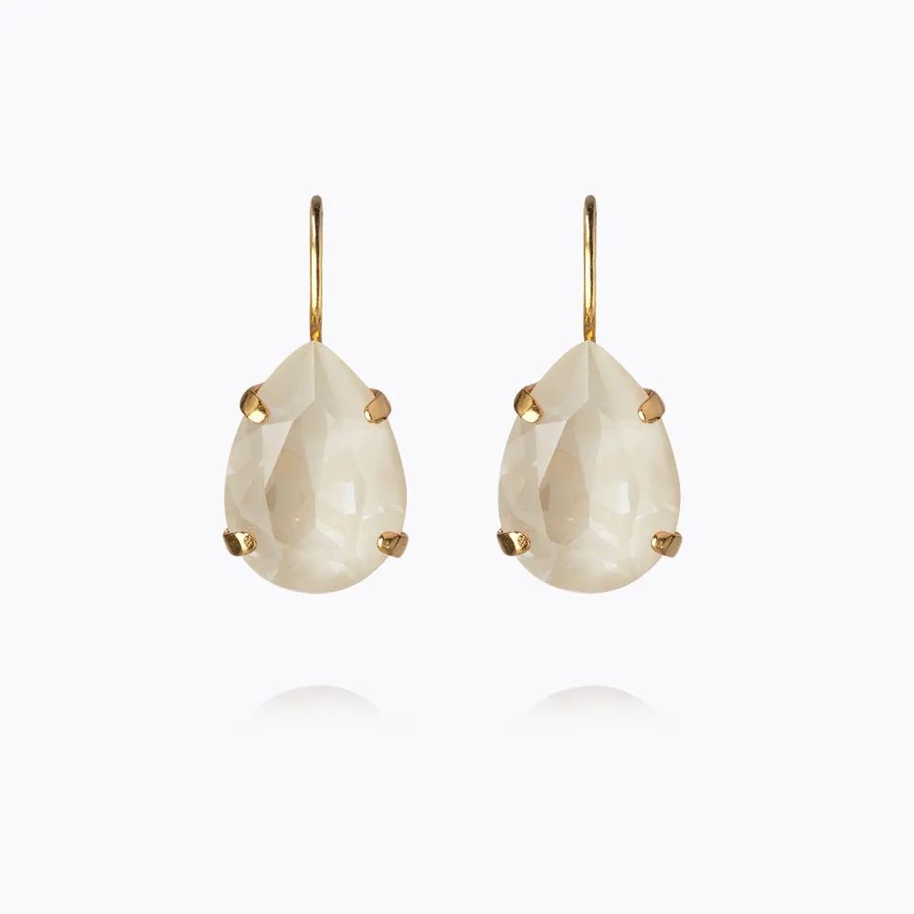 Mini Drop Clasp Earrings / Linen Ignite