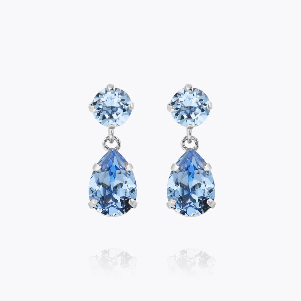 Mini Drop Earrings / Light Sapphire