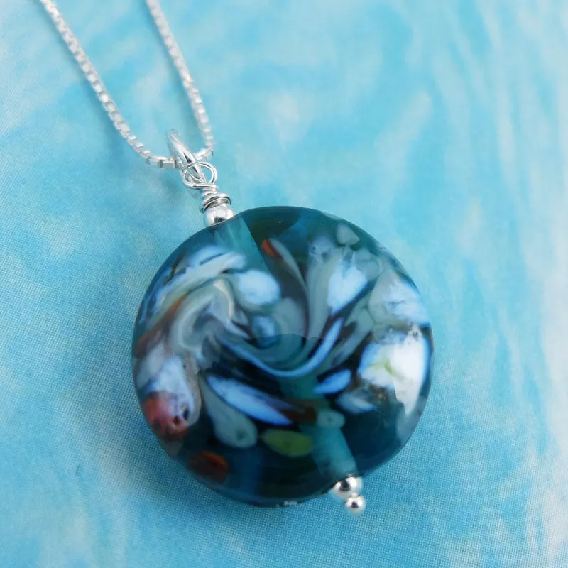 mini koi pond pendant