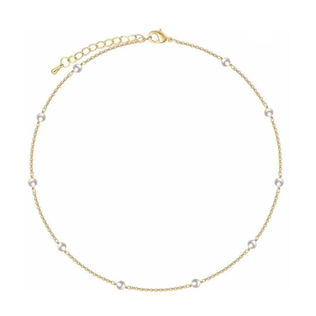 Mini Pearl Gold Necklace