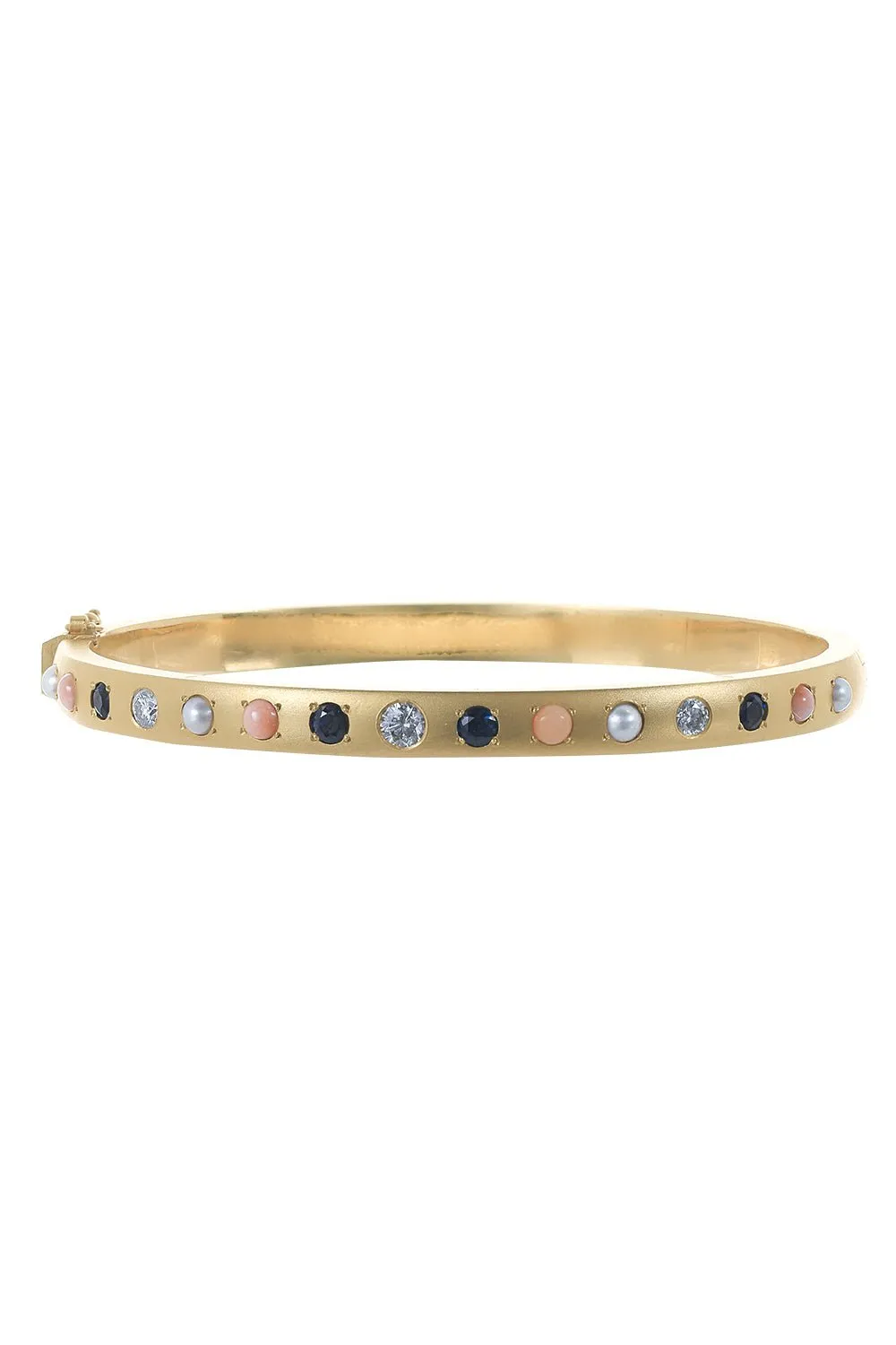 Multi Gem Gypsy Bangle Bracelet