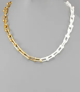 Nothing's Going To Stop Us Necklace - White/Gold