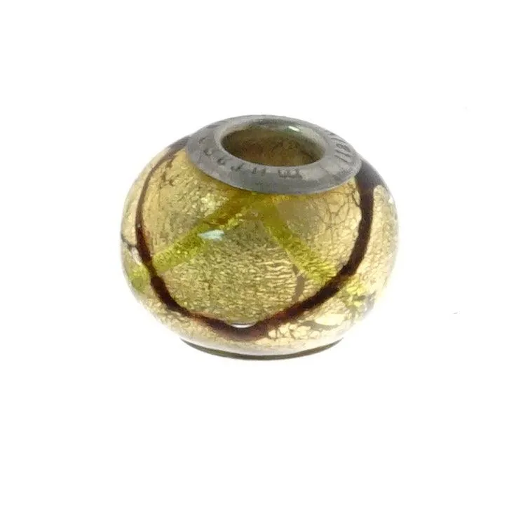 Pandora Style Murano Bead with .925 Sterling Silver Core