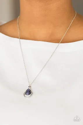 Paparazzi Necklace ~ Just Drop It! - Blue