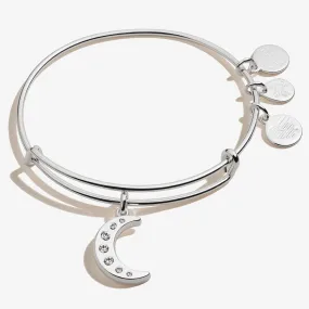 Pavé Moon Charm Bangle