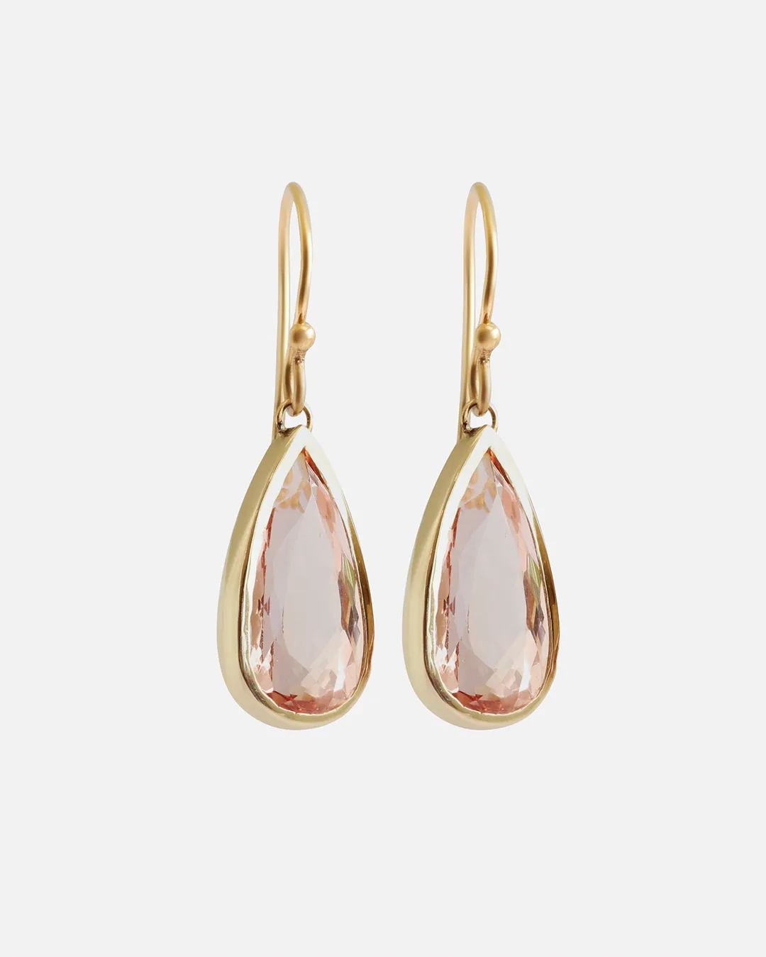 Pear / Morganite Drop Earrings