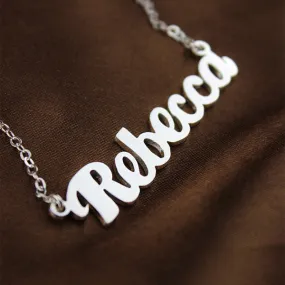 Personalised Sterling Silver Name Necklace-Font 2