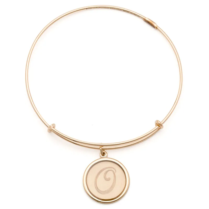 Precious Initial O Charm Bangle