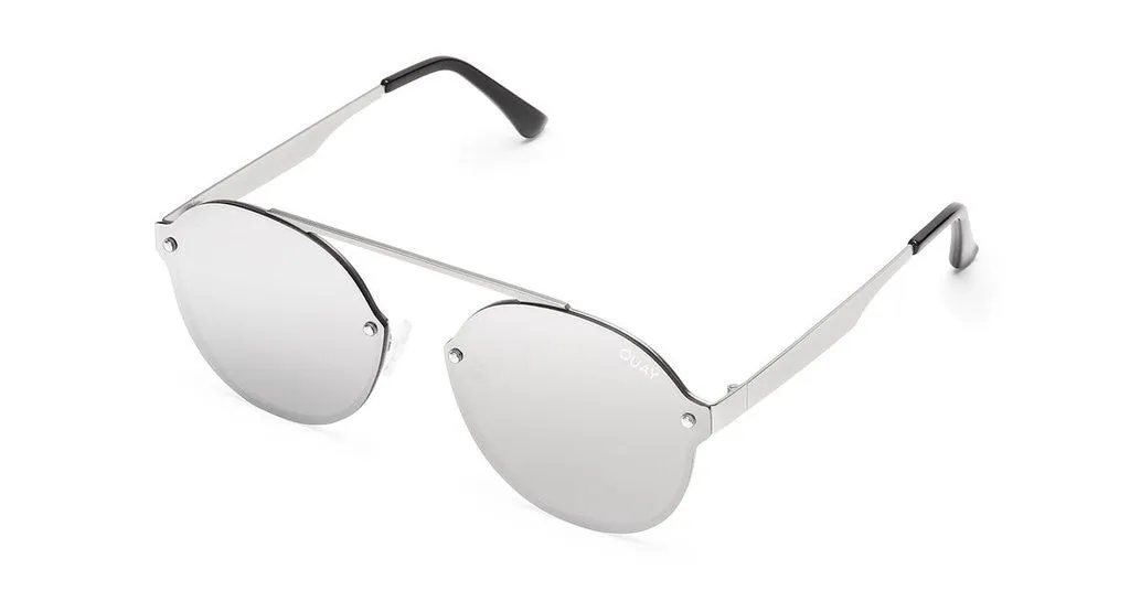 Silver Mirror Sunglasses with Quay Camden Heights Design