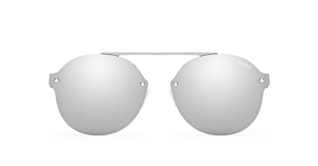 Silver Mirror Sunglasses with Quay Camden Heights Design