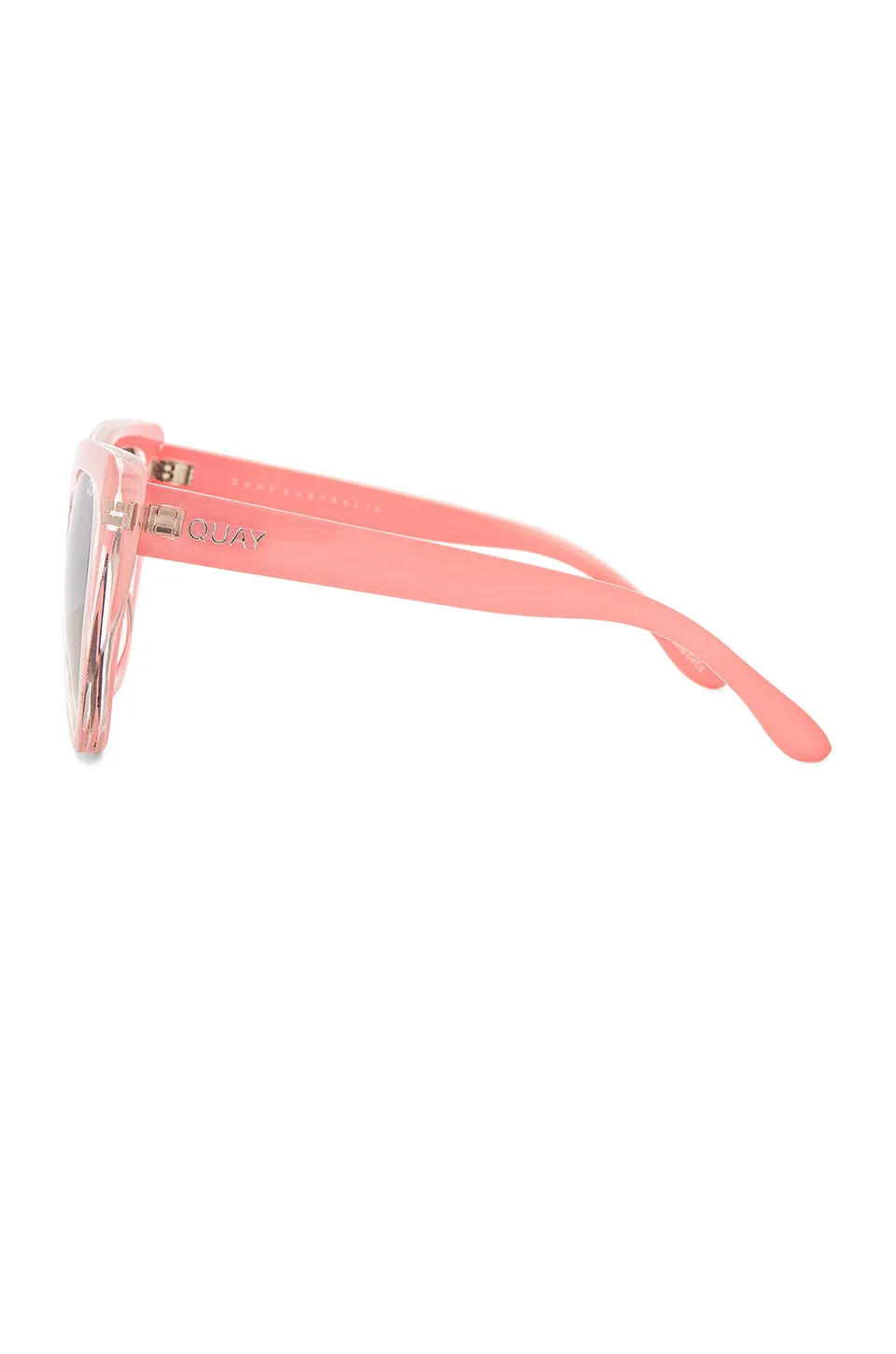 Quay Stray Cat Mirrored Cat Eye Peach Sunglasses