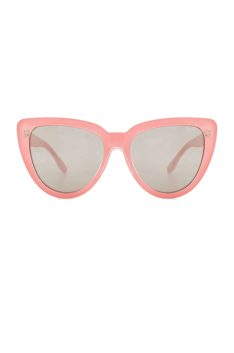 Quay Stray Cat Mirrored Cat Eye Peach Sunglasses