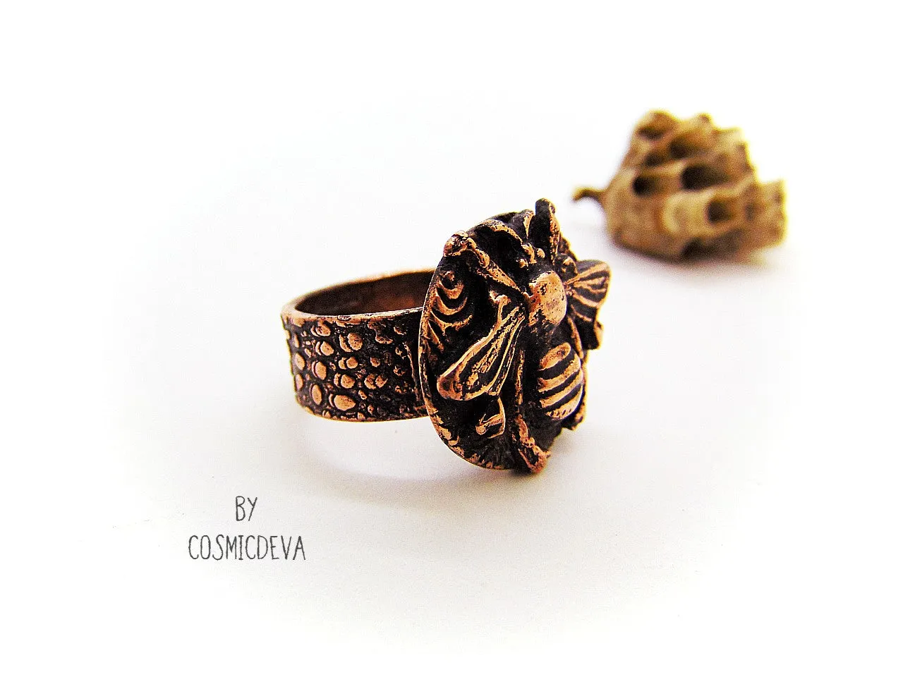 Queen Bee Ring, Honey Bee Ring,  US Size 9 Ring