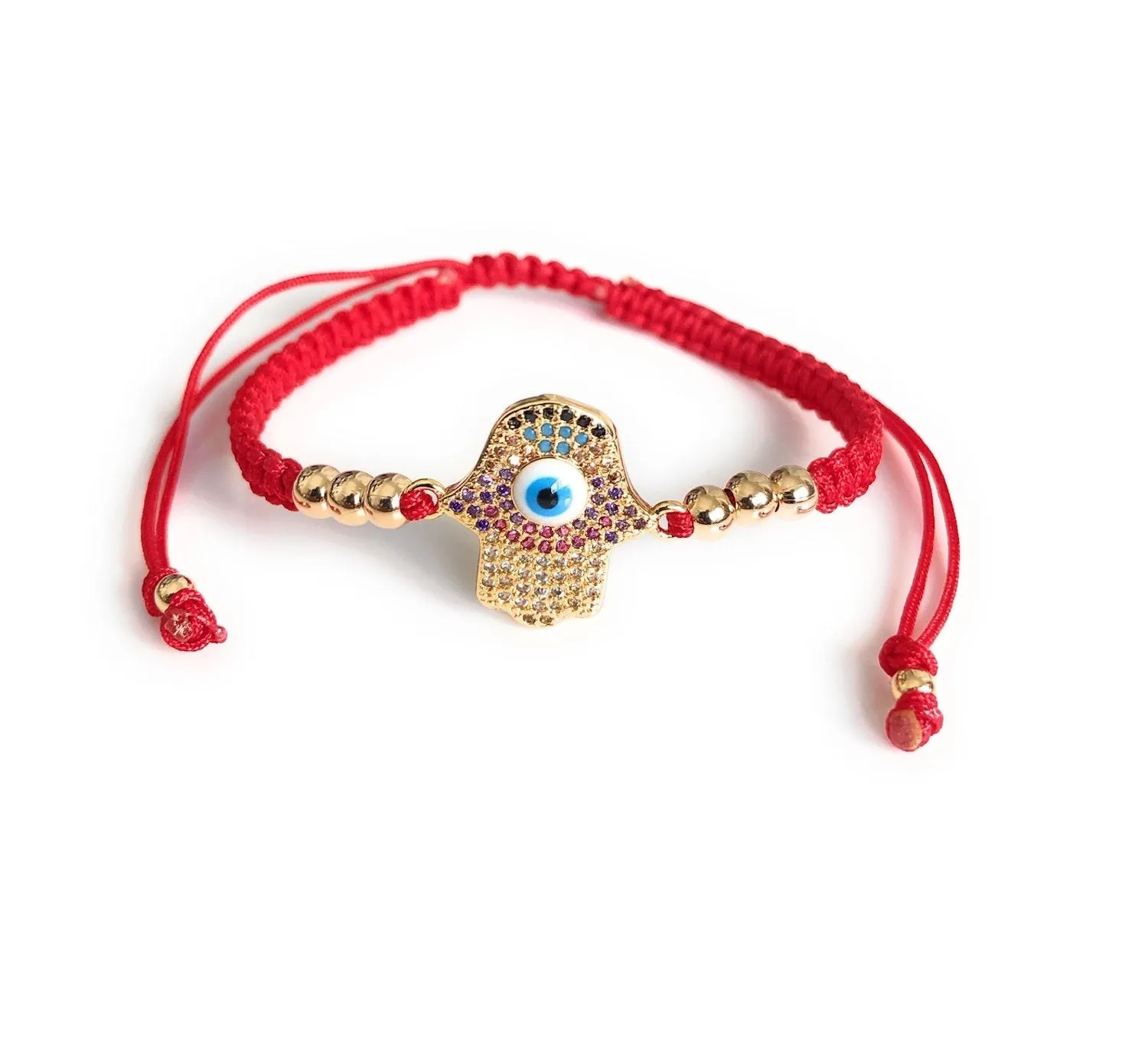 Red String Kabbalah Bracelet, Hamsa Hand Jewelry