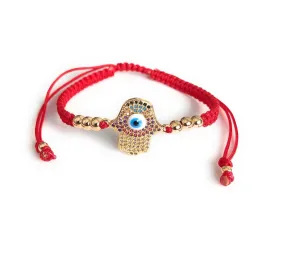 Red String Kabbalah Bracelet, Hamsa Hand Jewelry