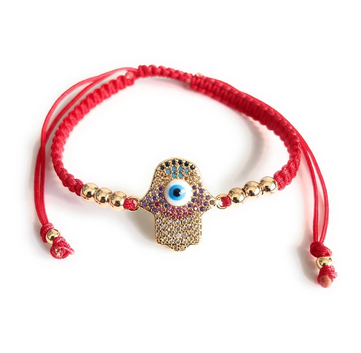 Red String Kabbalah Bracelet, Hamsa Hand Jewelry