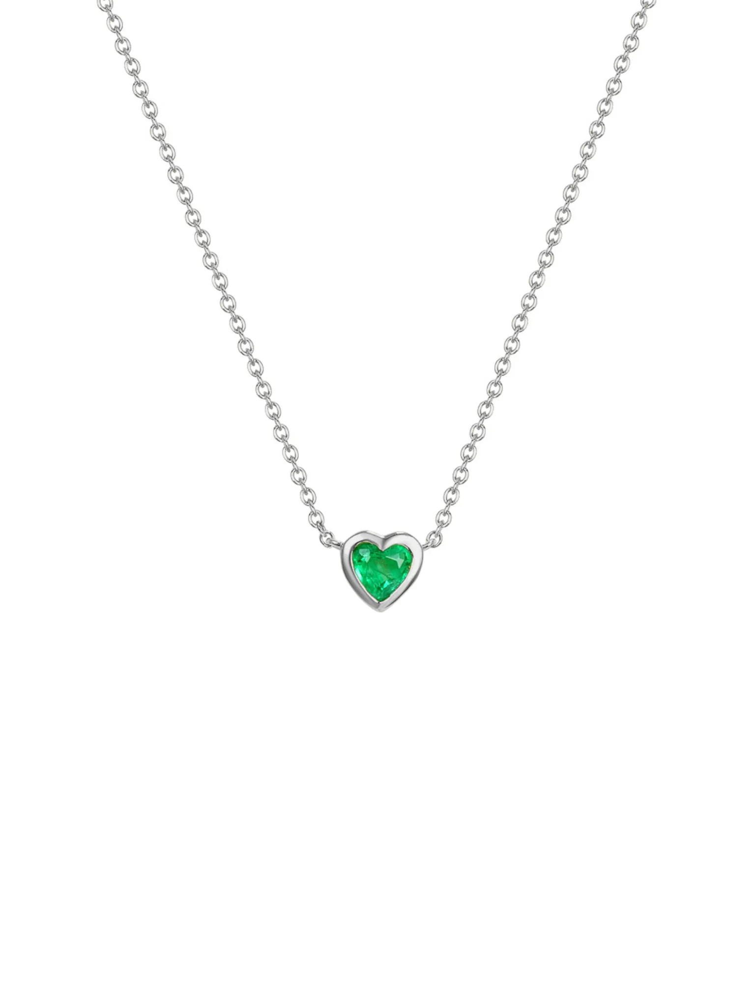 Regan Emerald Heart Necklace 14K