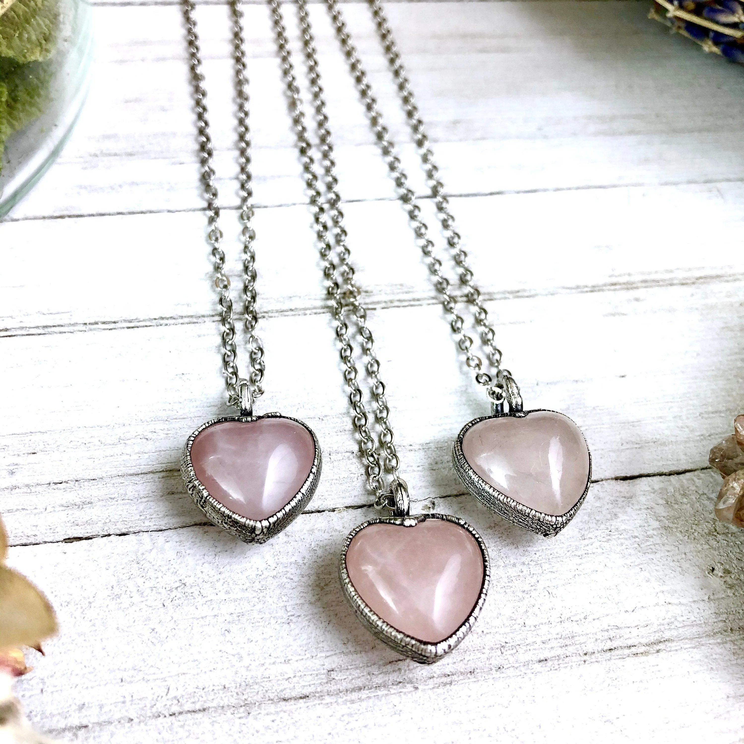 Rose Quartz Necklace / Pink Crystal Necklace Pendant