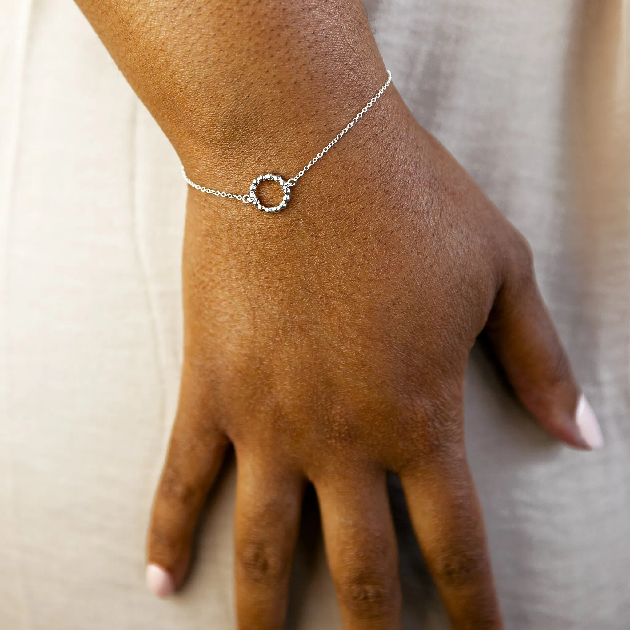 Shimmer Dot Circle Bracelet