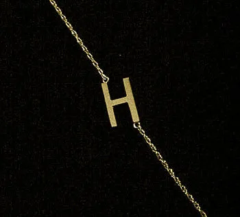 Sideways Initial Necklace-Audrina Patridge-Rope Chain