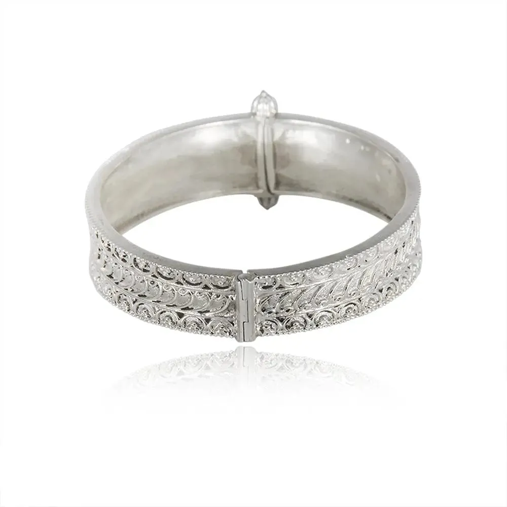 Silver Coorgi Antique Bangle